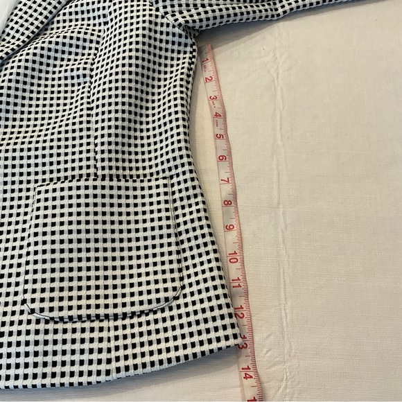 Talbots Black & White Checkered Blazer- Size M - NWOT - Picture 6 of 9